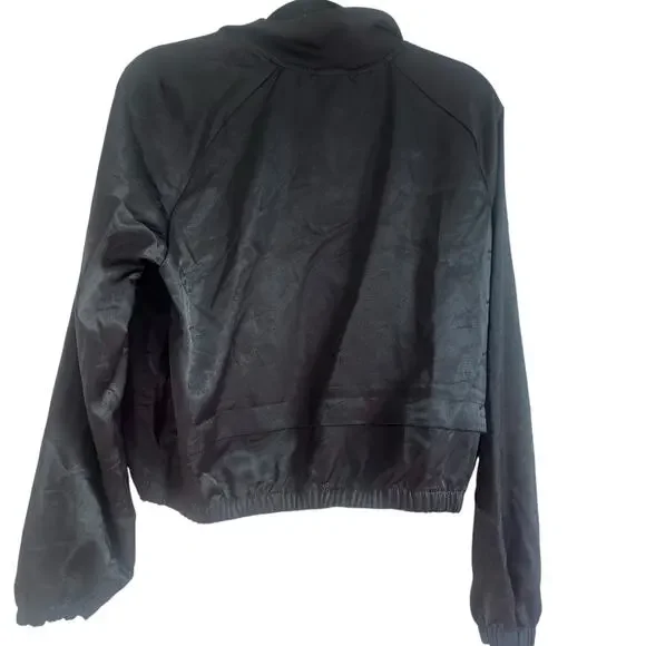 Nike Women's Full Zip Cropped Air Satin Jacket Long Sleeve Black Size Small NWT Jackets & Coats